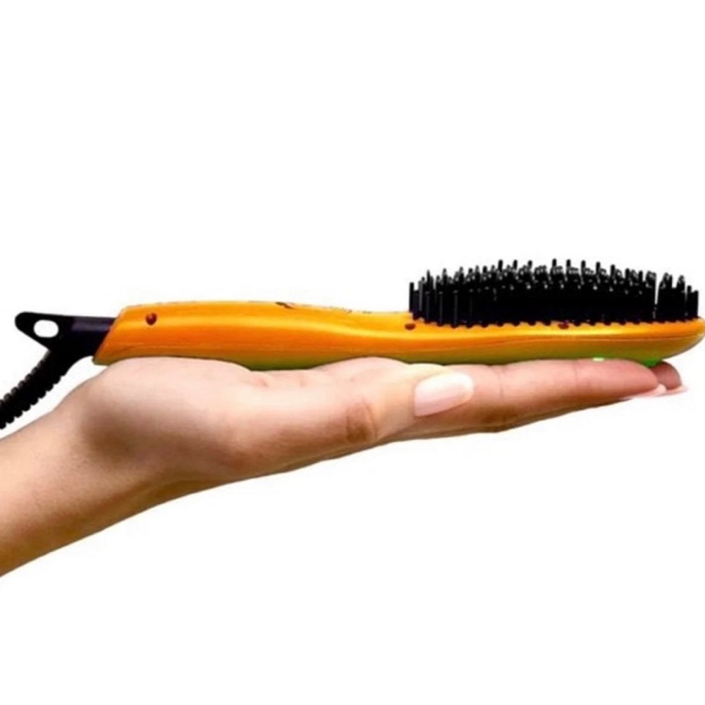 ☀️ Soleil Hair Tools Mini Heat Brush in Apricot - Picture 4 of 7